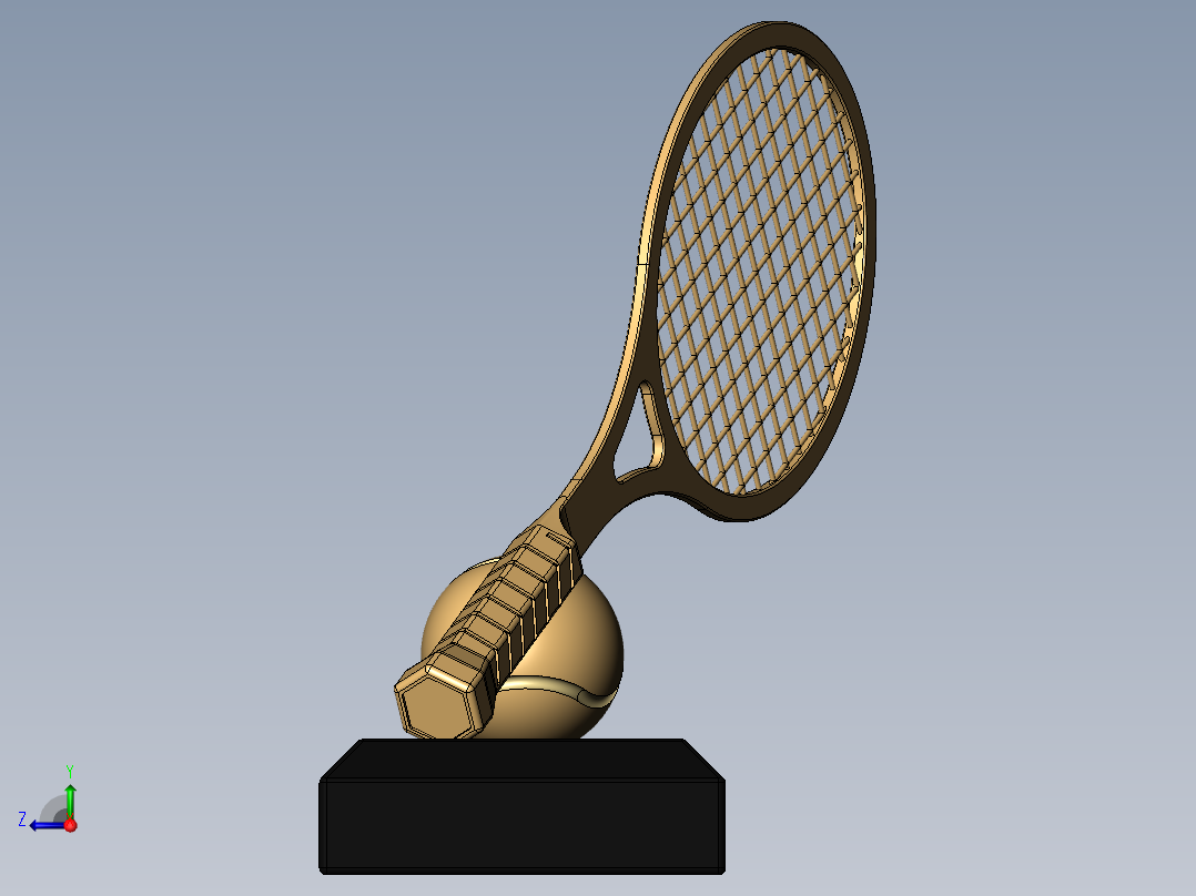 网球冠军杯右视图