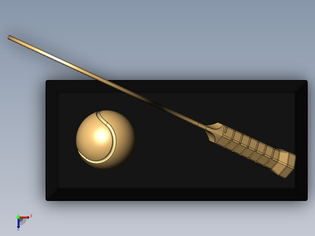 网球冠军杯俯视图