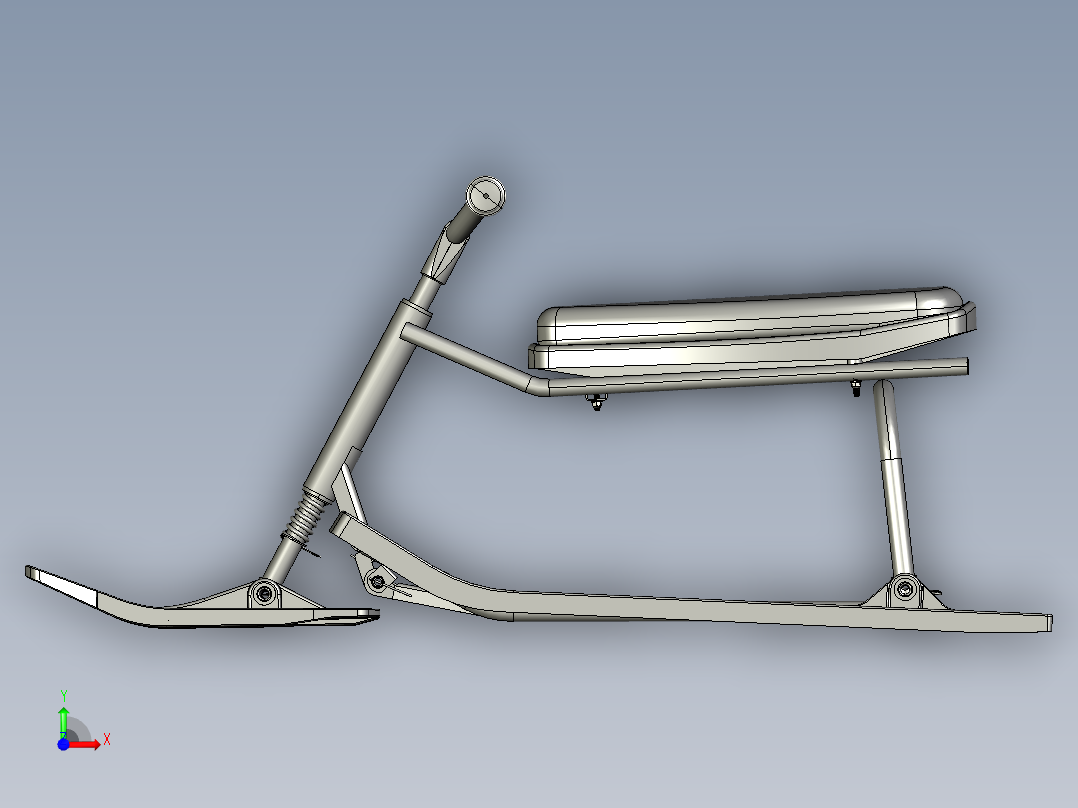 儿童雪橇前视图