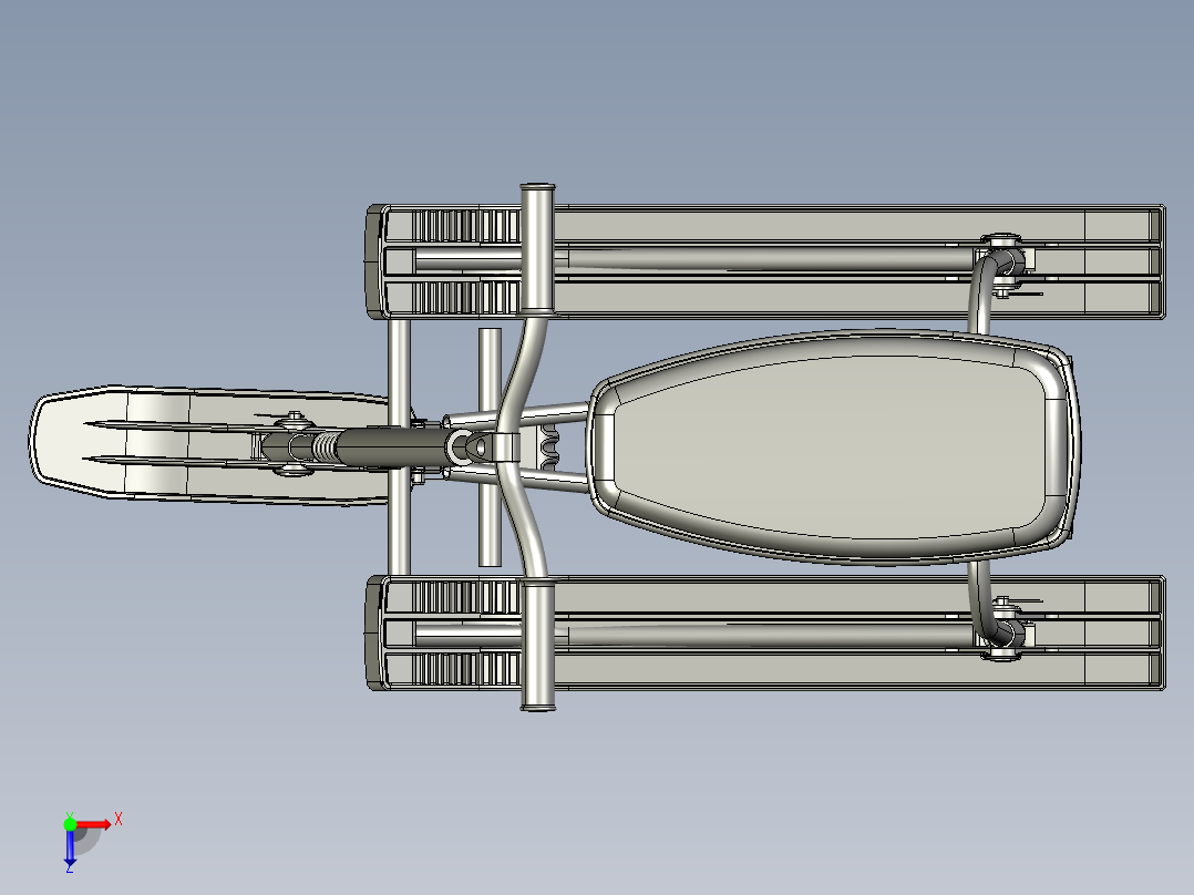 儿童雪橇俯视图