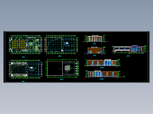某地三层框架结构体育馆建筑设计方案图纸