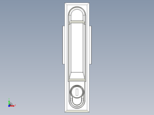 防水平面把手(C)5571-3D多系列多零件图纸模型前视缩略图