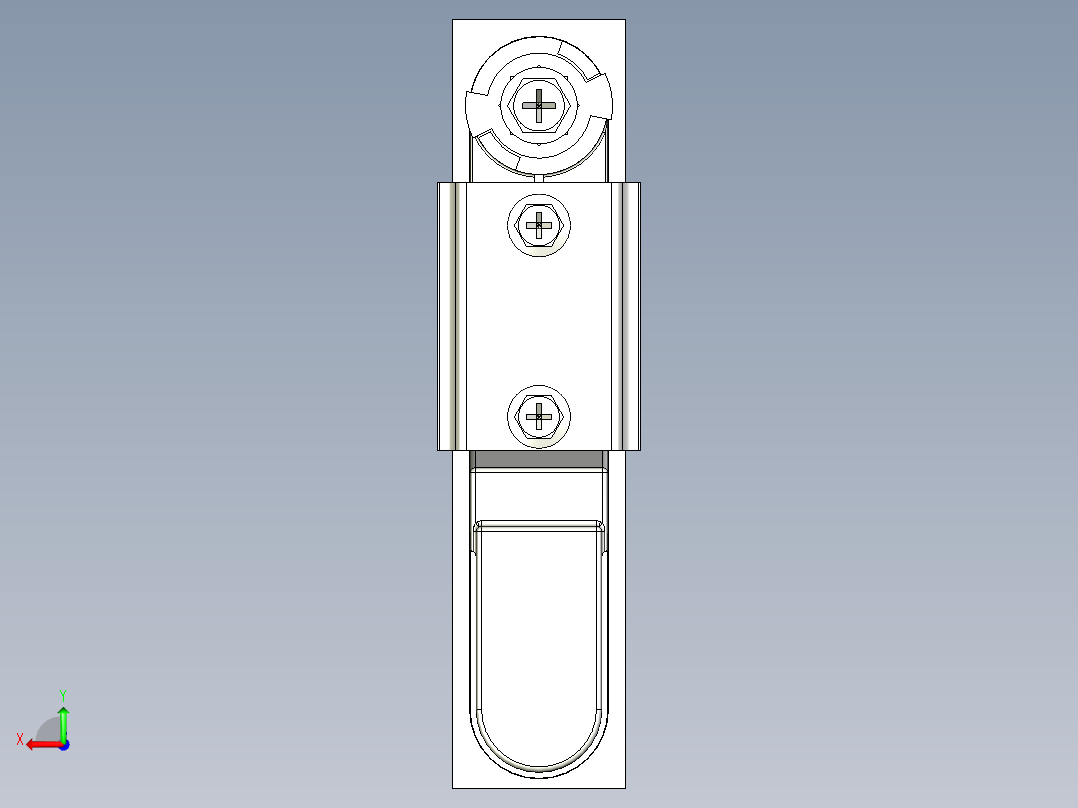防水平面把手(C)5571-3D多系列多零件图纸模型后视图