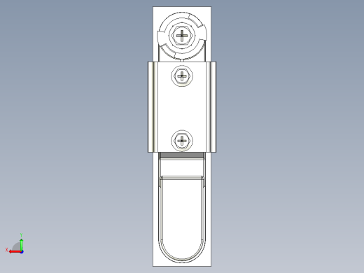 防水平面把手(C)5571-3D多系列多零件图纸模型后视缩略图