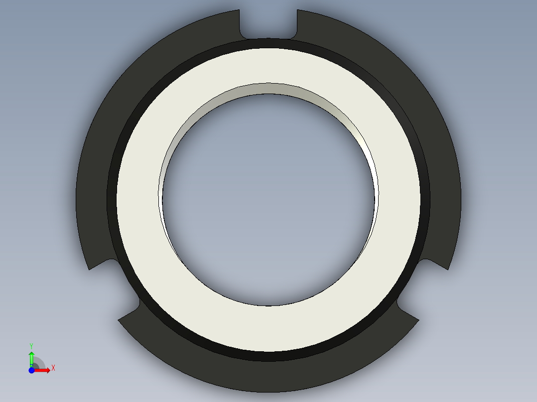 滚珠丝杠锁紧螺母M12x1前视图