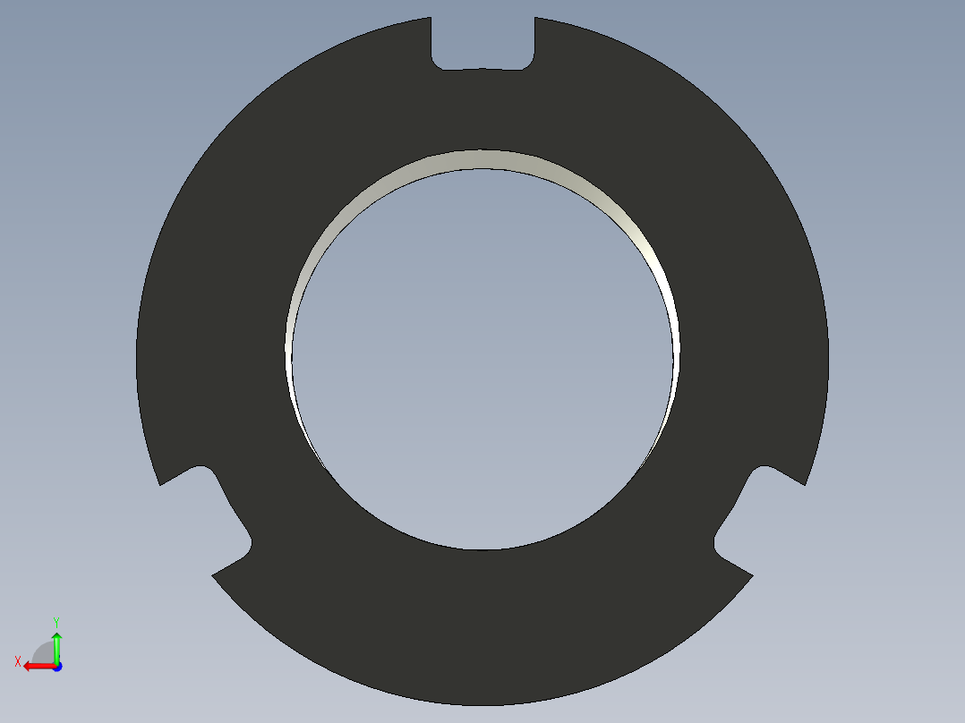 滚珠丝杠锁紧螺母M12x1后视图