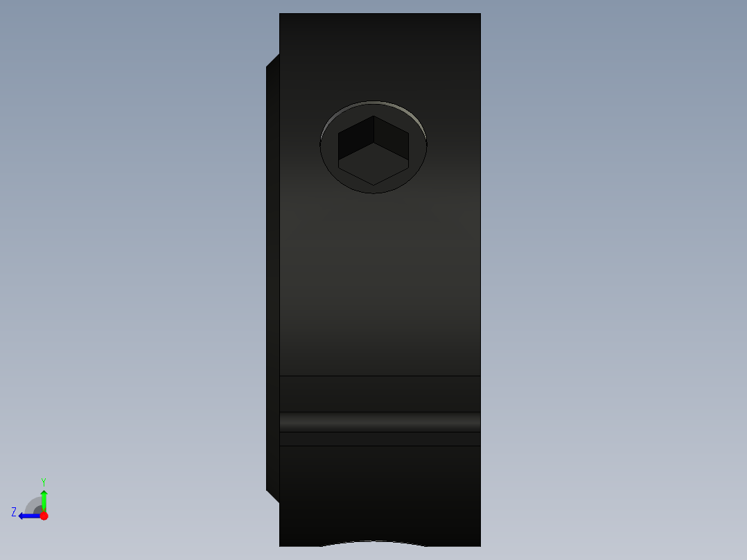 滚珠丝杠锁紧螺母M12x1右视图