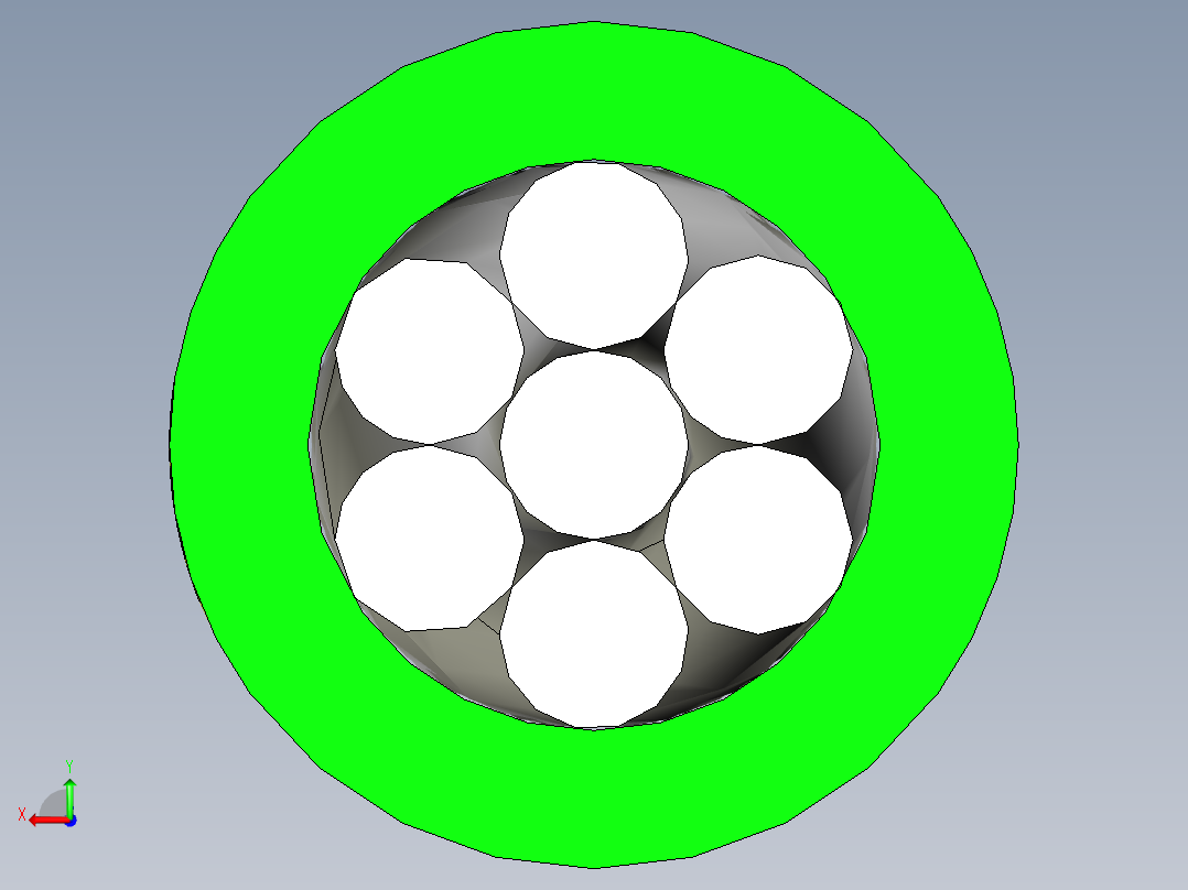 单芯电缆后视图