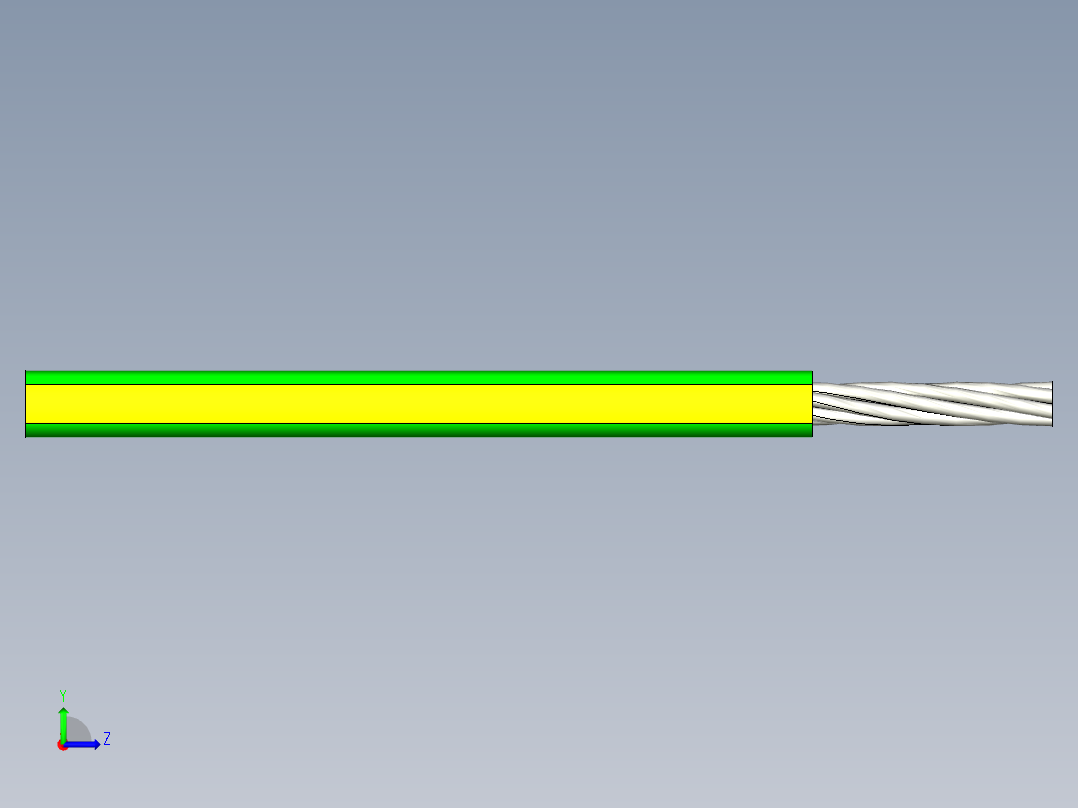 单芯电缆左视图