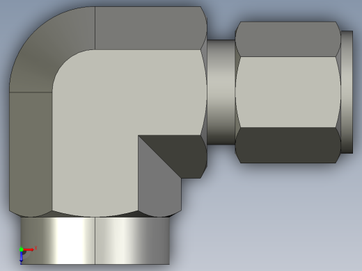 卡套式工业通用硬管接头8-8_dbu-s俯视缩略图