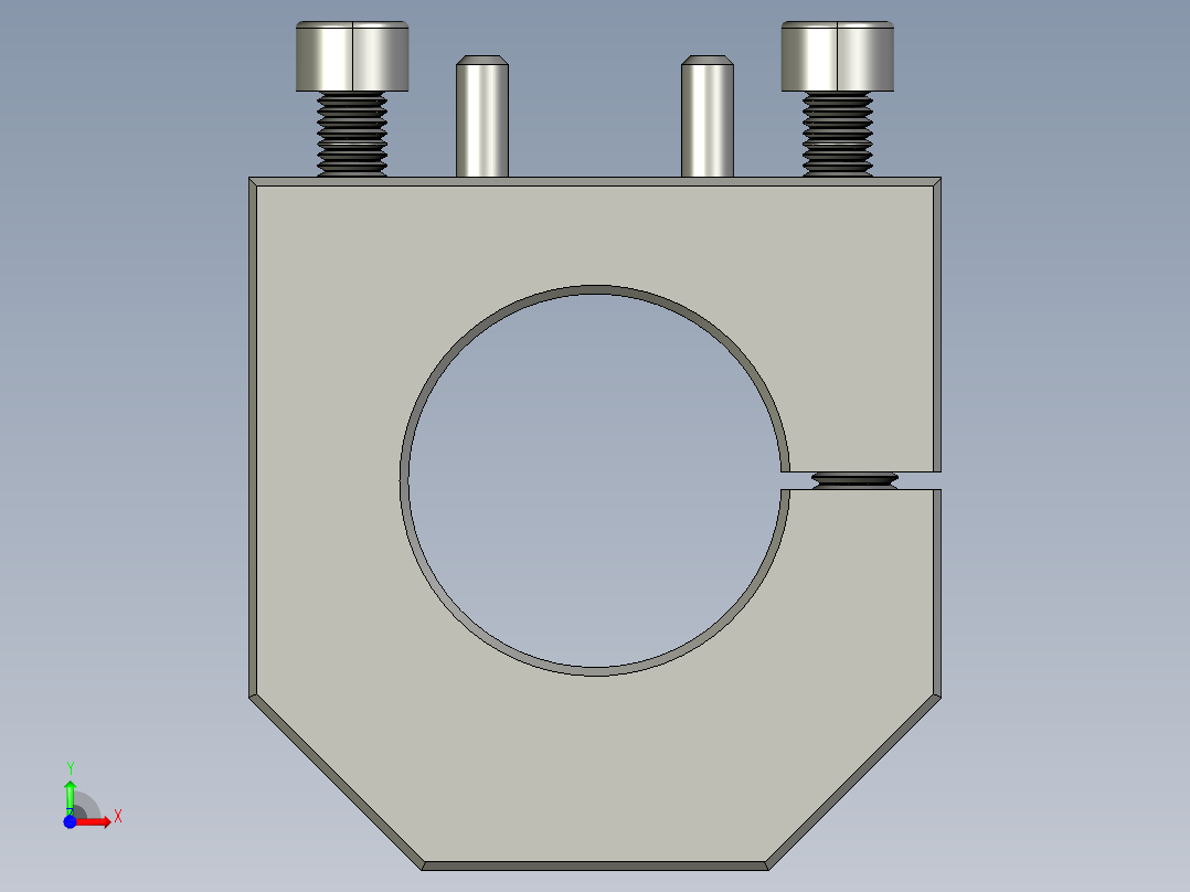 主轴安装直径43毫米前视图