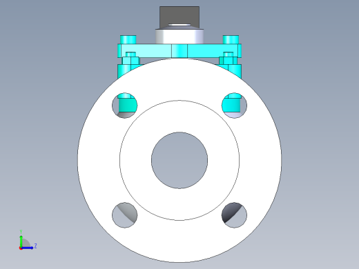 管道手动球阀-水管开关阀-手动阀门法兰连接球阀[40]左视缩略图