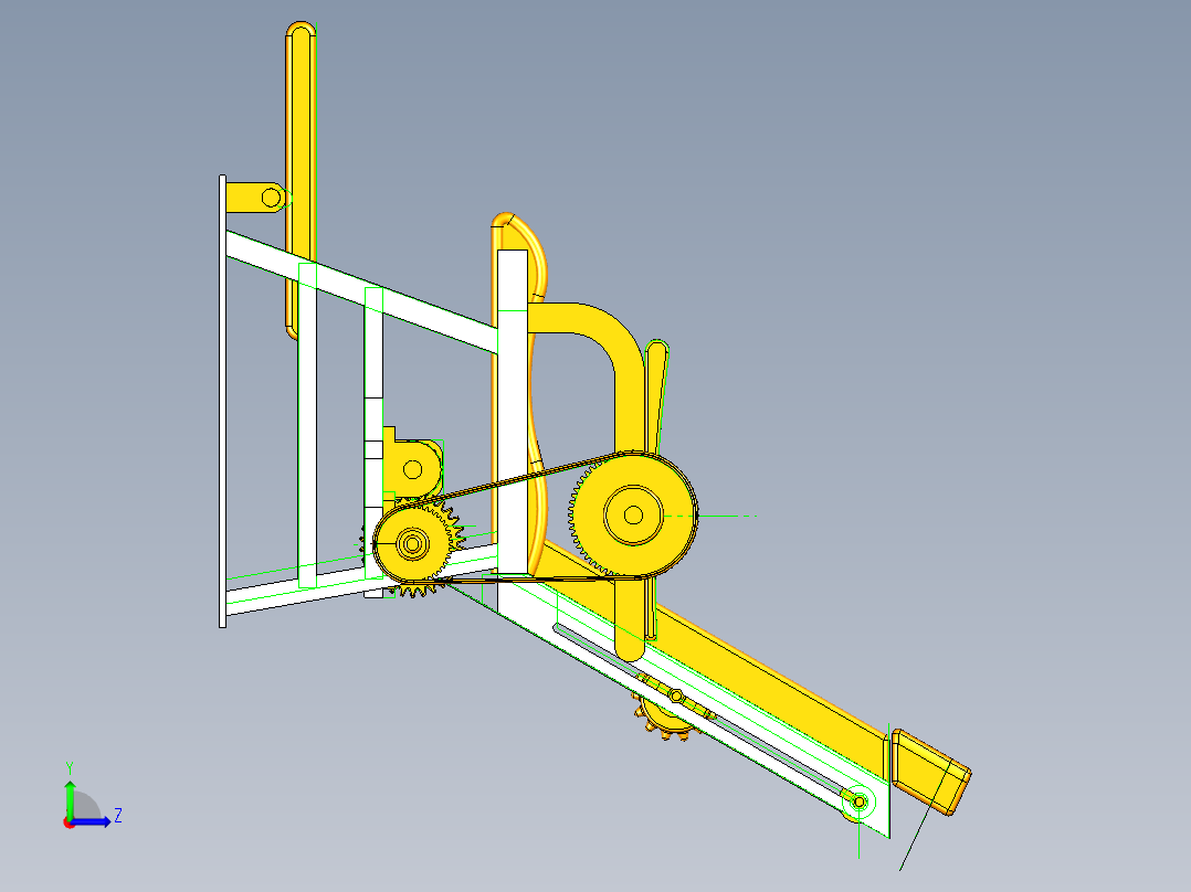 按摩椅模型UG三维+CAD左视图