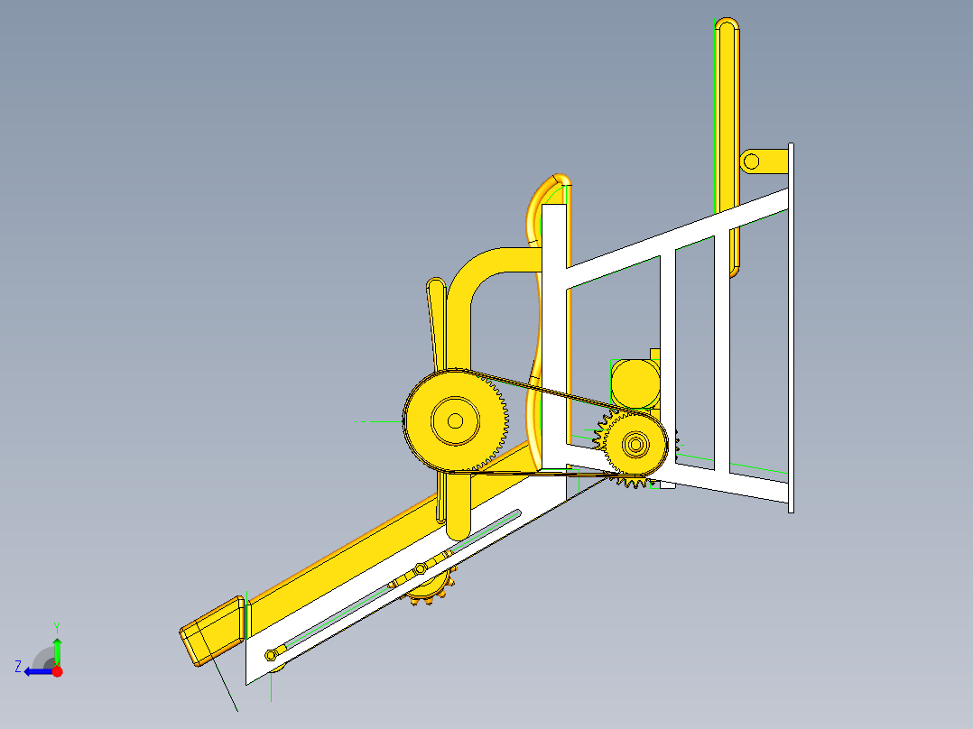 按摩椅模型UG三维+CAD右视图