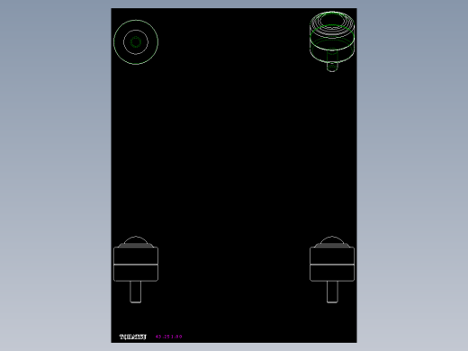 萬向滾珠43-2D多系列多零件图纸模型