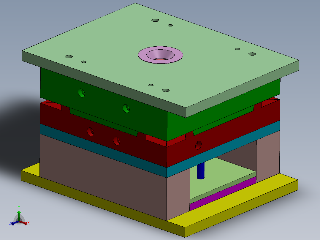 CPU风扇挡板模具