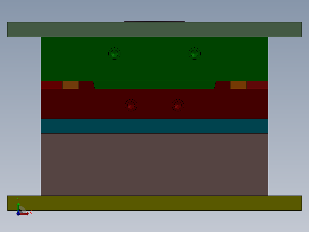 CPU风扇挡板模具前视图