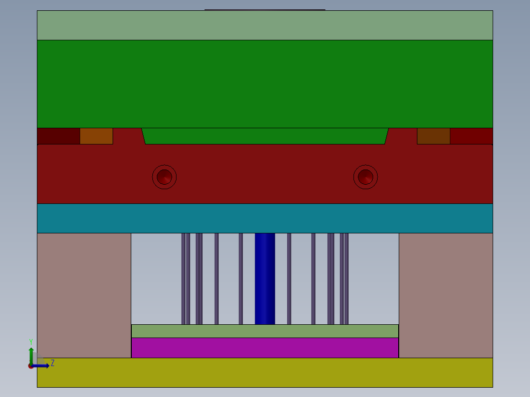 CPU风扇挡板模具左视图