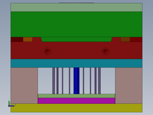 CPU风扇挡板模具左视缩略图