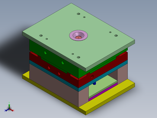 CPU风扇挡板模具正等轴测缩略图