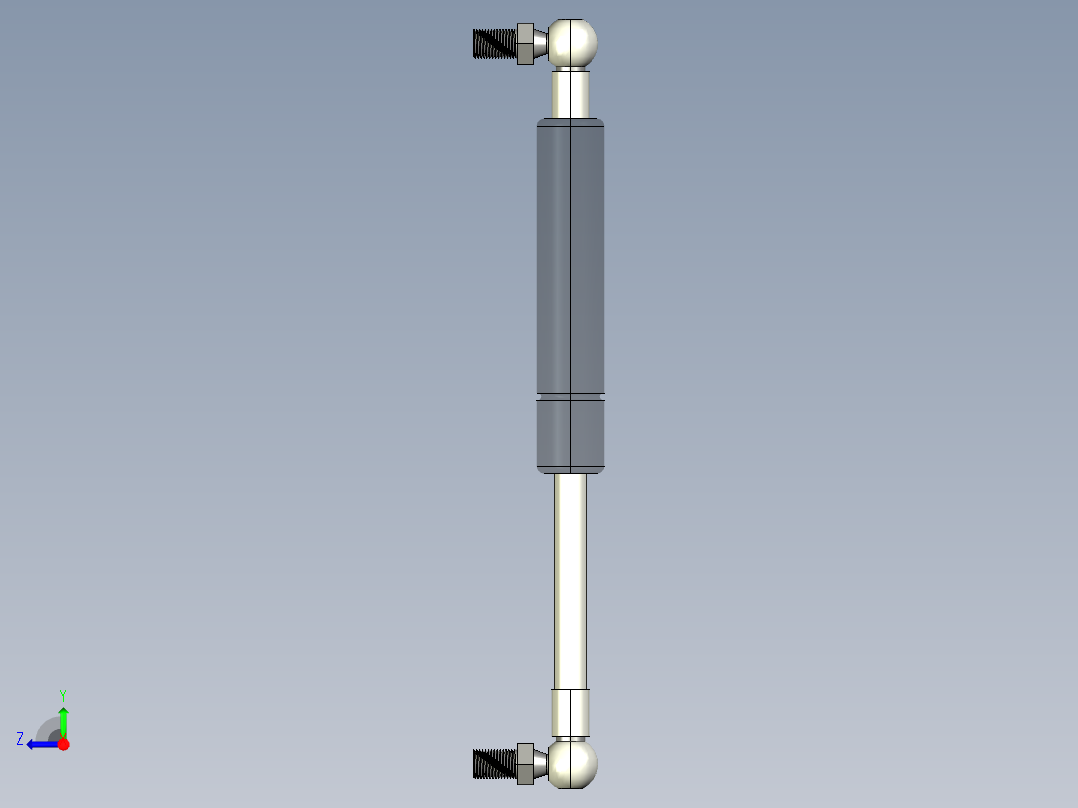 Q气压弹簧B310000036(12KG L195 和尚頭 進口)右视图