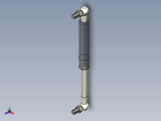Q气压弹簧B310000036(12KG L195 和尚頭 進口)正等轴测缩略图