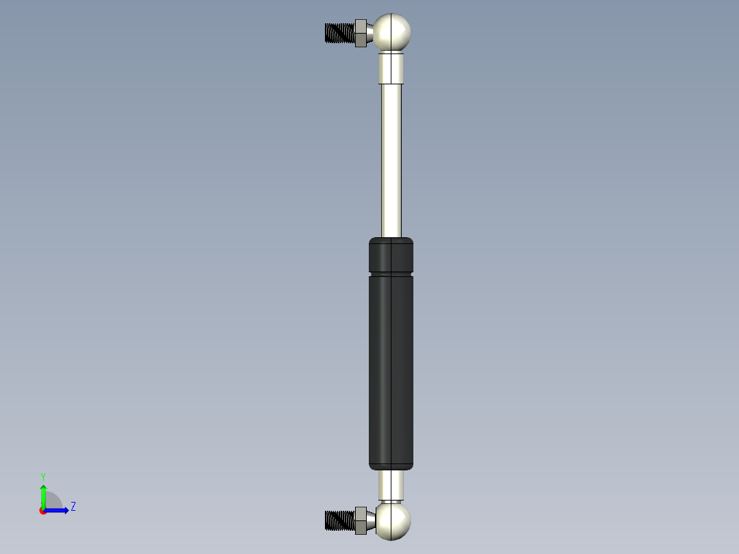 Q气压弹簧B310000047(35KG L195 和尚頭)左视图