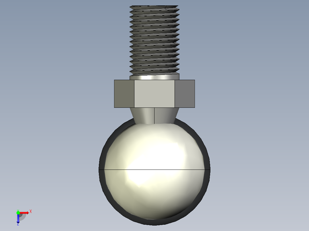 Q气压弹簧B310000047(35KG L195 和尚頭)俯视图