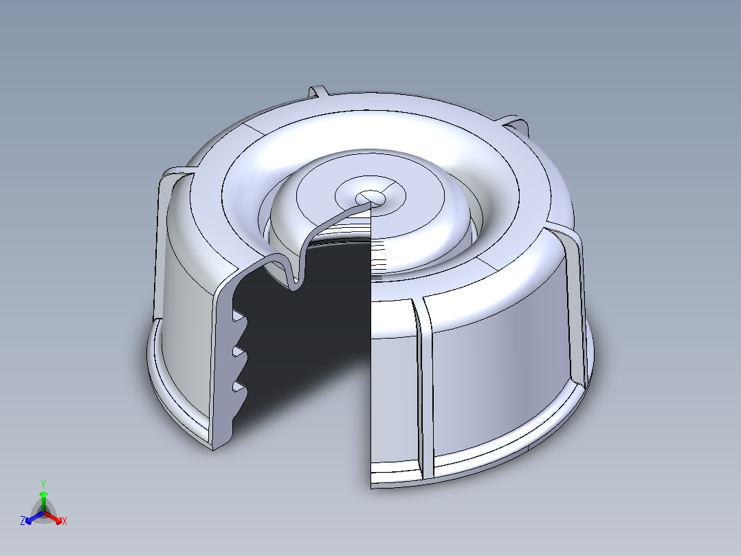 瓶盖、盖子(76)正等轴测图