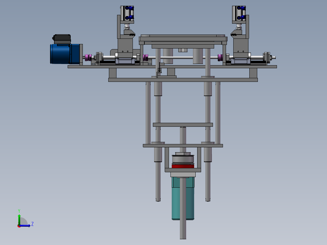 自动丝印设备（sw18可编辑+工程图+Bom)左视图