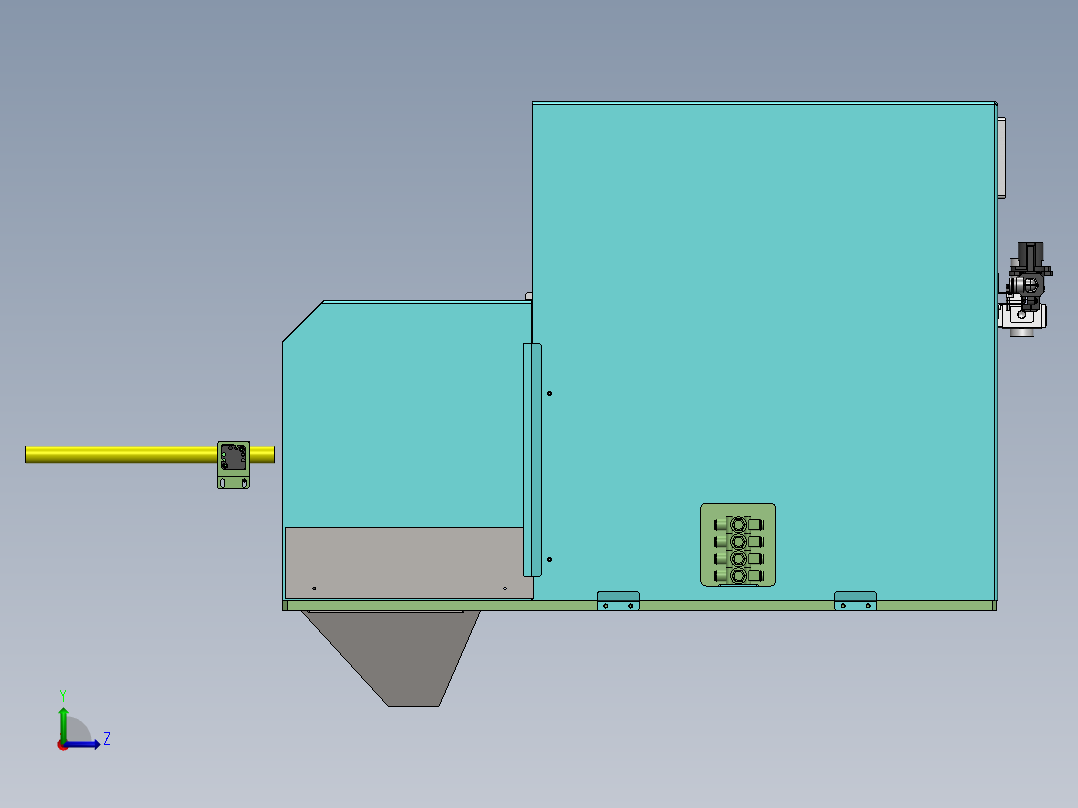 360°激光除铝箔机sw24可编辑左视图