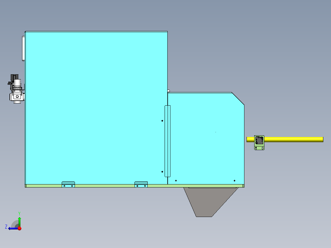 360°激光除铝箔机sw24可编辑右视图