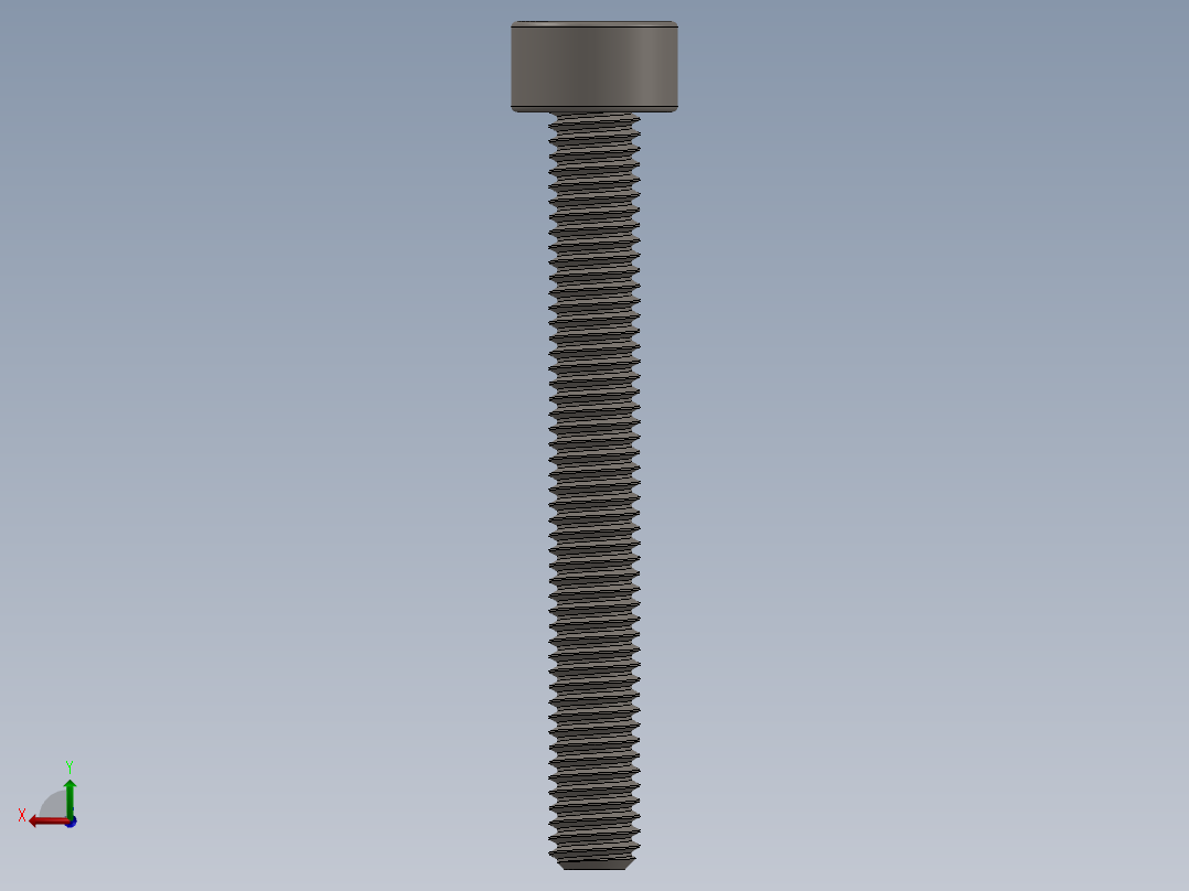 Screw_DIN_912_M3x25F_A2.SLDPRT公制内六角螺钉后视图