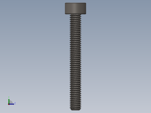 Screw_DIN_912_M3x25F_A2.SLDPRT公制内六角螺钉左视缩略图