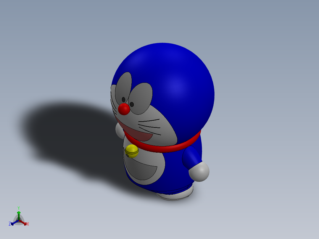 哆啦A梦正等轴测图