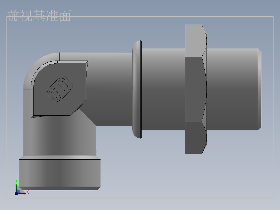 直角过板接头、6D9-30LN前视图