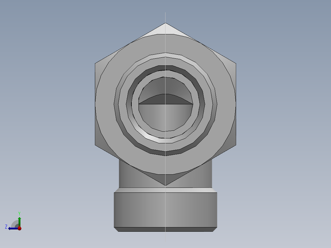 直角过板接头、6D9-30LN右视图