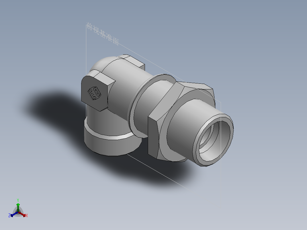 直角过板接头、6D9-30LN正等轴测图
