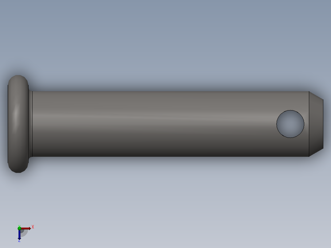 GB882-88 销轴B型8×36俯视图