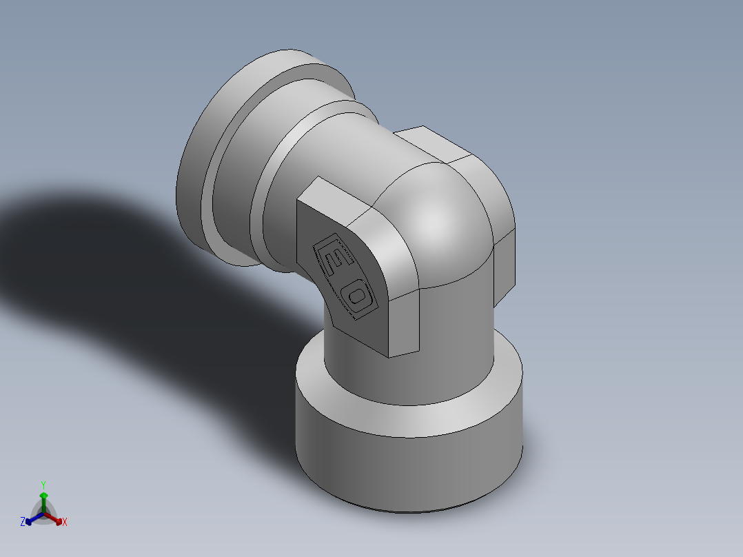 法兰接头、1DFL9-52-20正等轴测图
