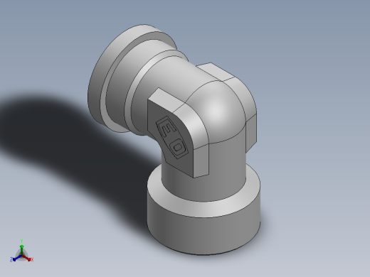 法兰接头、1DFL9-52-20正等轴测缩略图