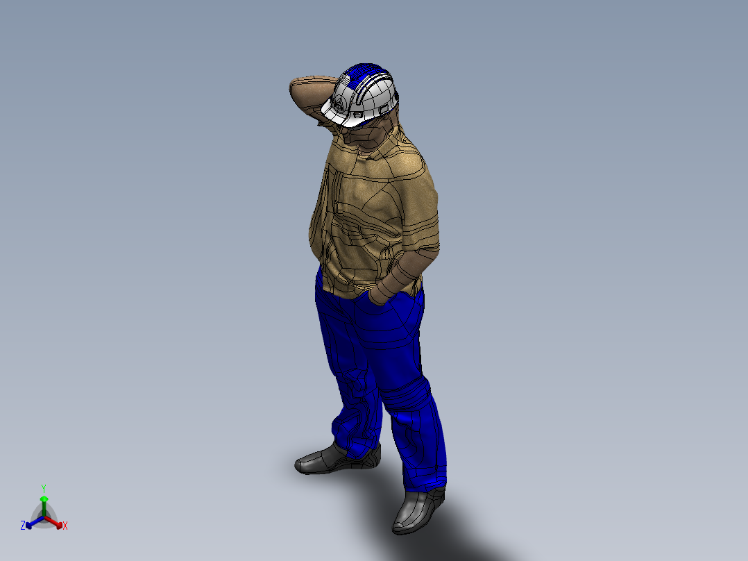 人体模型(39)正等轴测图