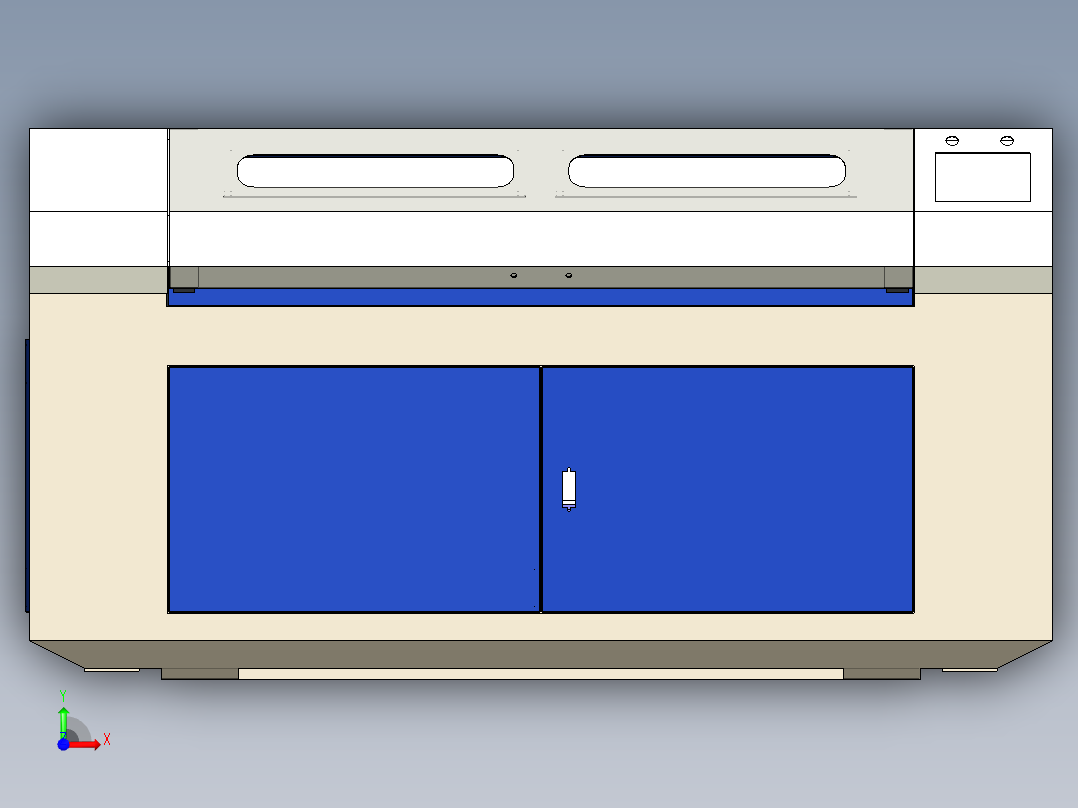 激光切割机外壳前视图