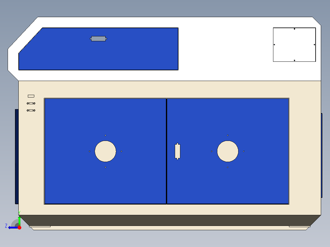 激光切割机外壳右视图