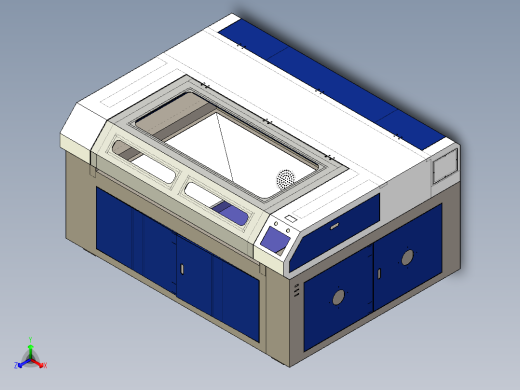 激光切割机外壳正等轴测缩略图
