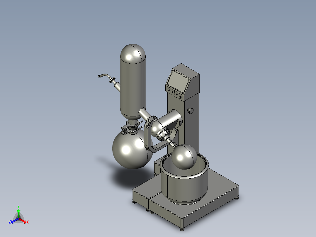 旋转蒸发仪正等轴测图