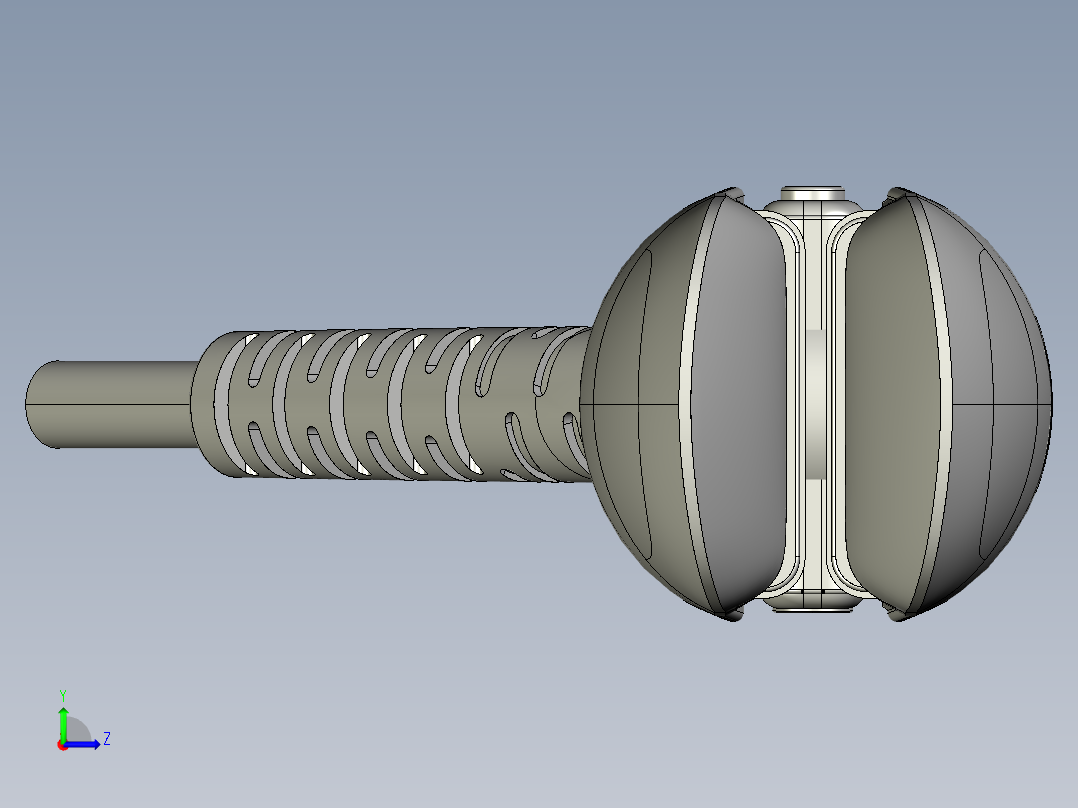 直板夹卷发棒左视图