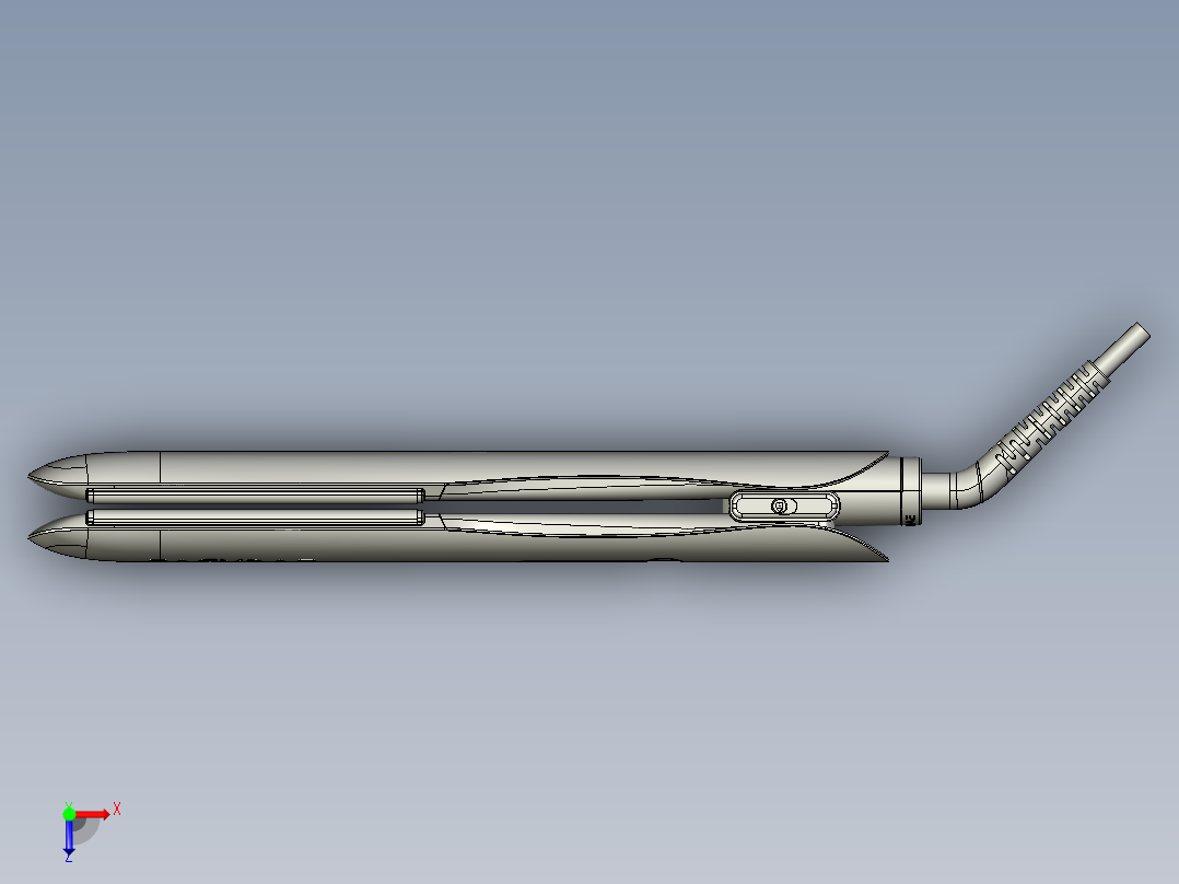 直板夹卷发棒俯视图