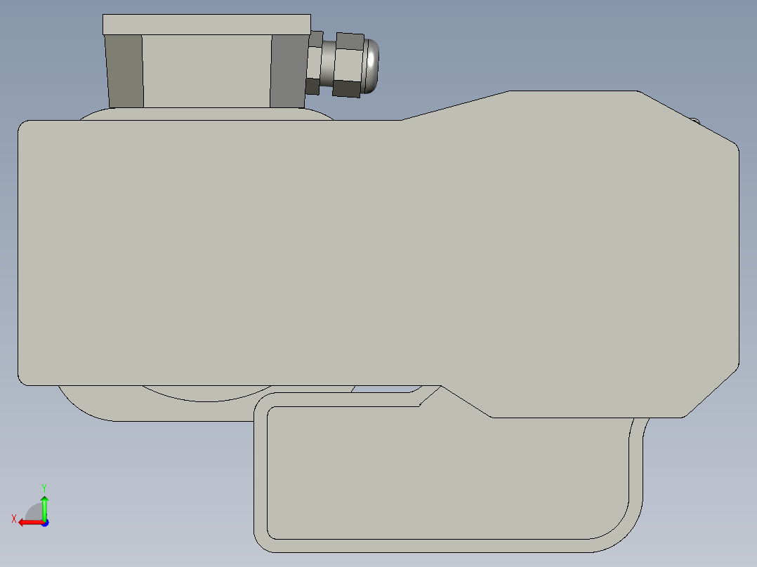 钻孔动力头后视图