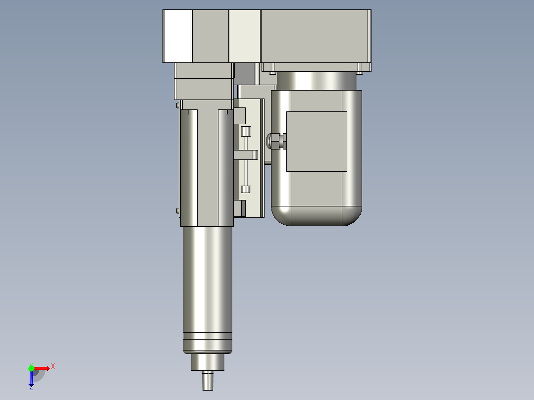 钻孔动力头俯视图